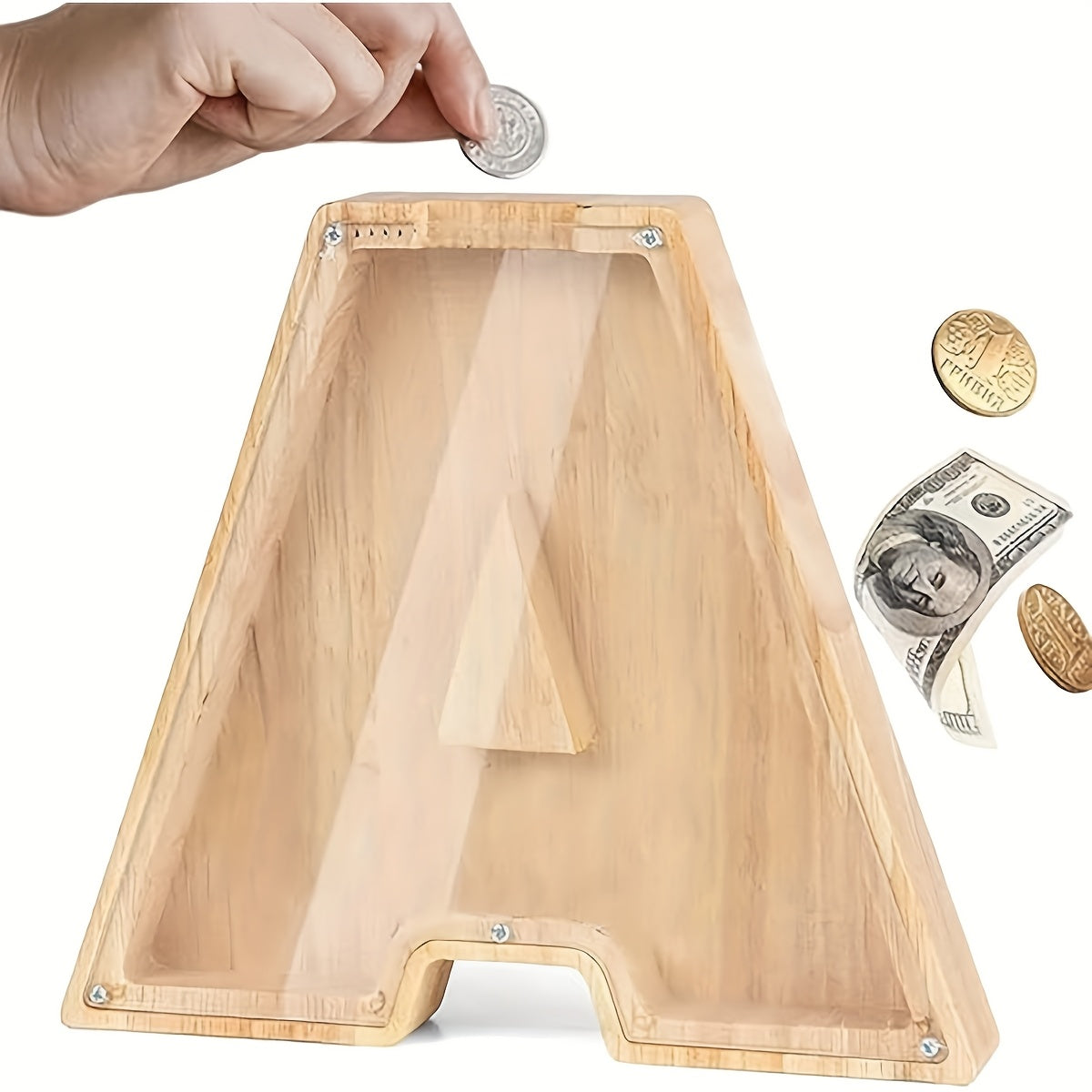 Wooden Letter Piggy Bank