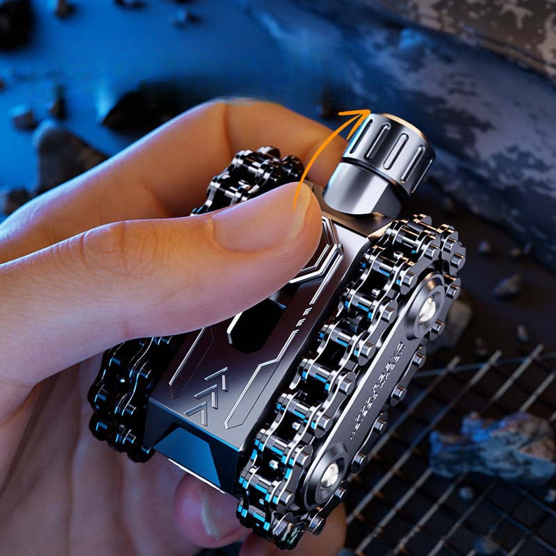 TANK Metal Gear Fidget Toy - Dual Track Ratcheting Chain with CNC Precision