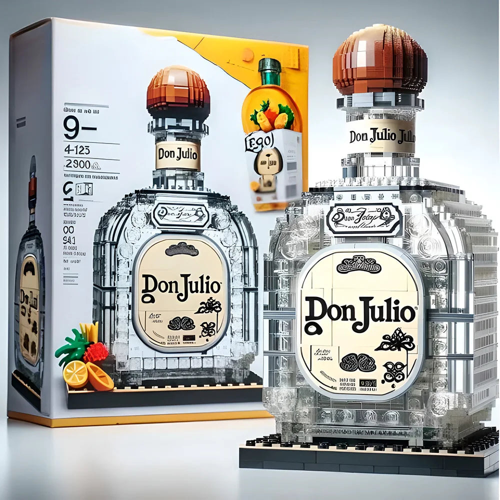Creative Whiskey Bottle Building Blocks
