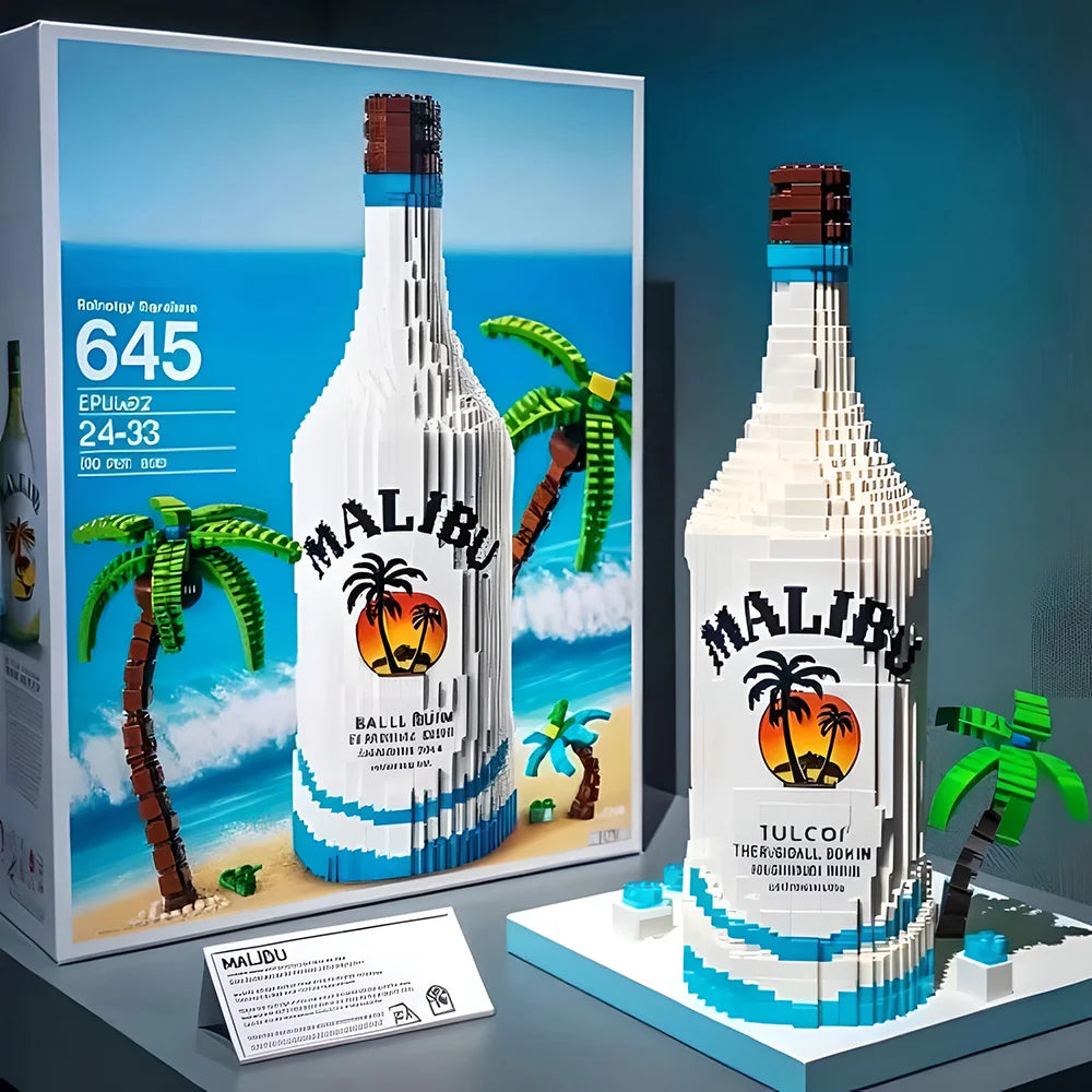 Creative Whiskey Bottle Building Blocks