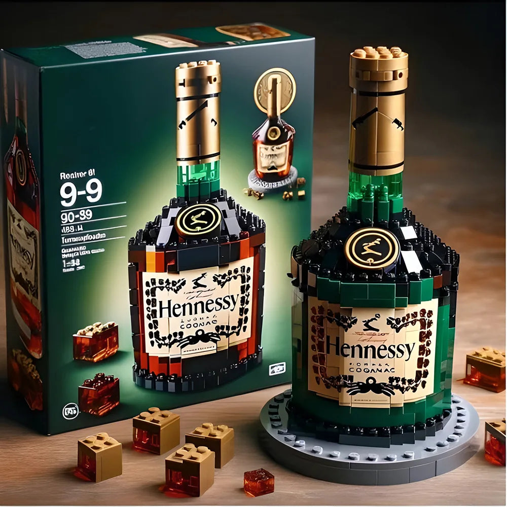 Creative Whiskey Bottle Building Blocks