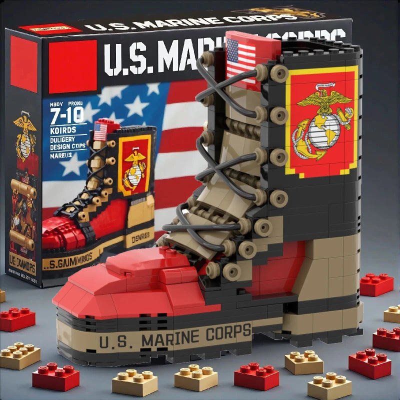 Creative Building Blocks Military Boots Building block Toys