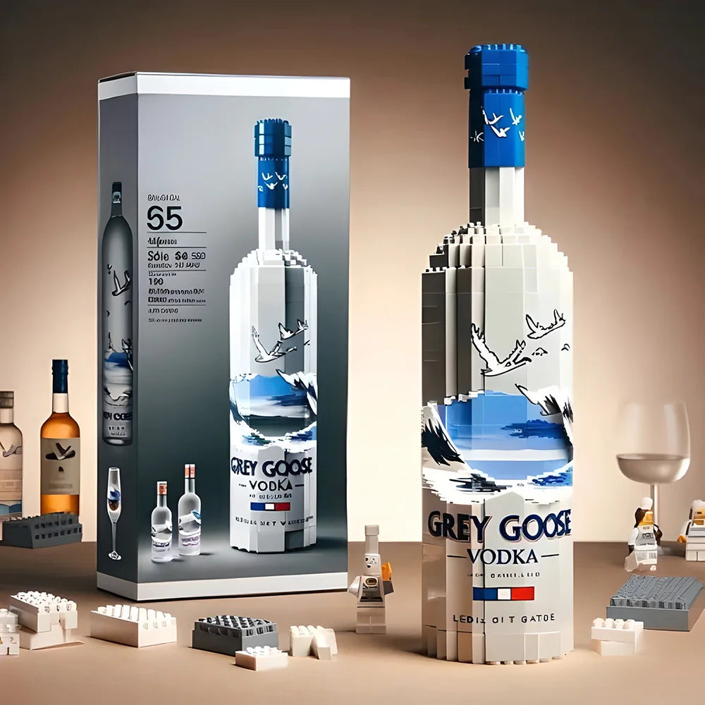 Creative Whiskey Bottle Building Blocks