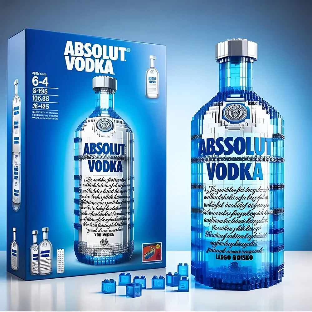 Creative Whiskey Bottle Building Blocks
