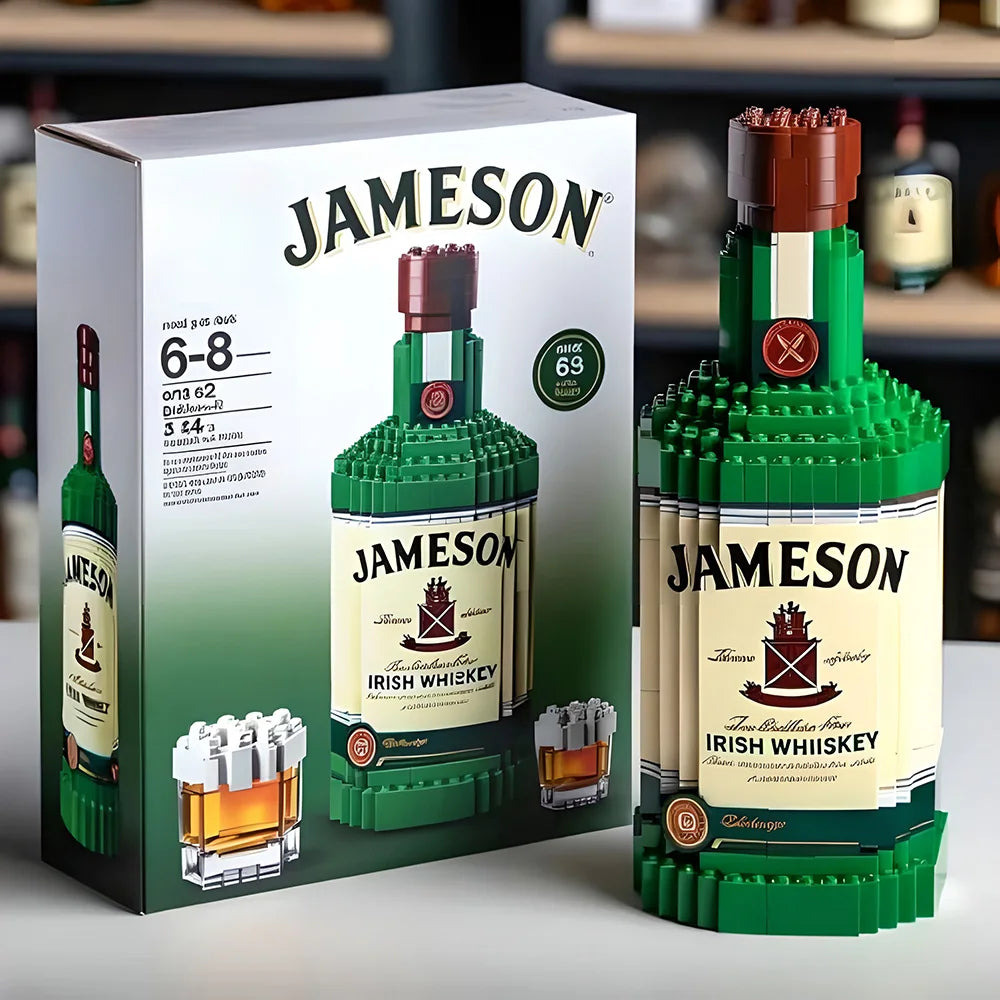 Creative Whiskey Bottle Building Blocks