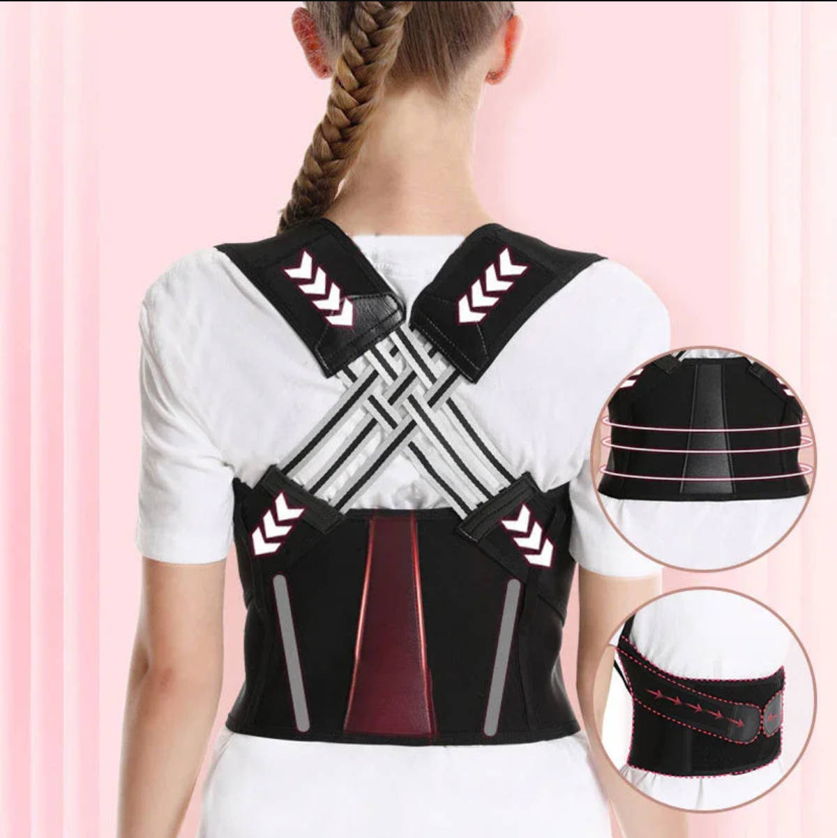 Posture Corrector-Back Brace Providing Pain Relief From Lumbar, Neck, Shoulder, And Back