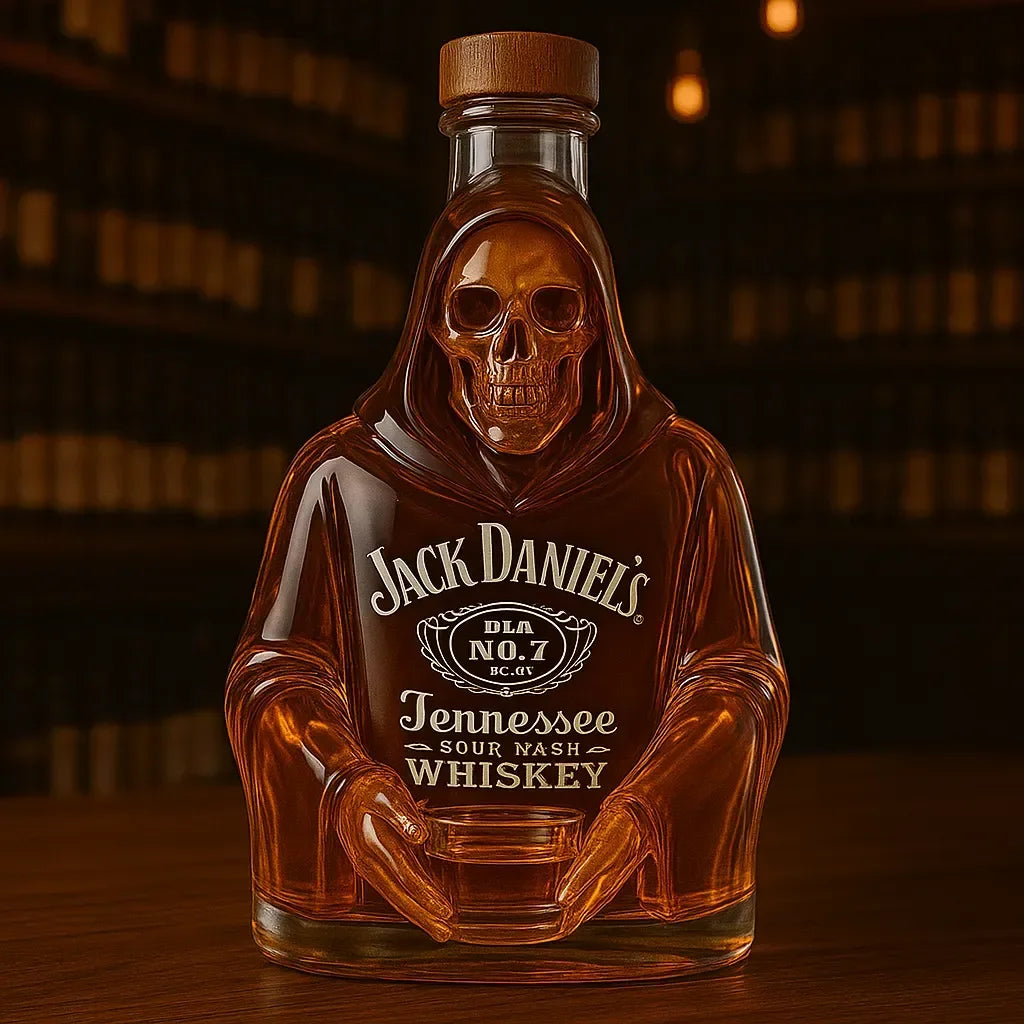Unique Skeleton Design Whiskey Bottle