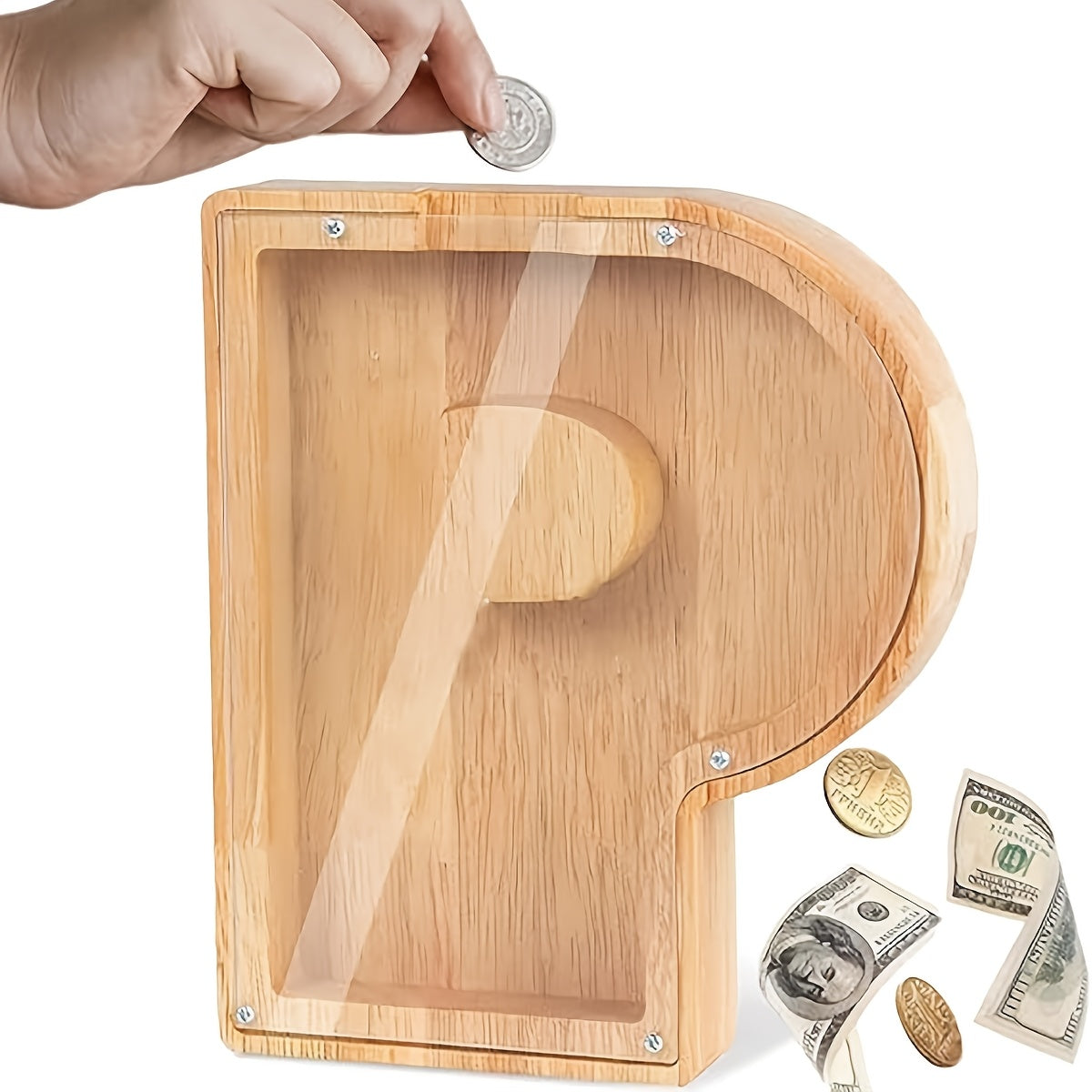 Wooden Letter Piggy Bank