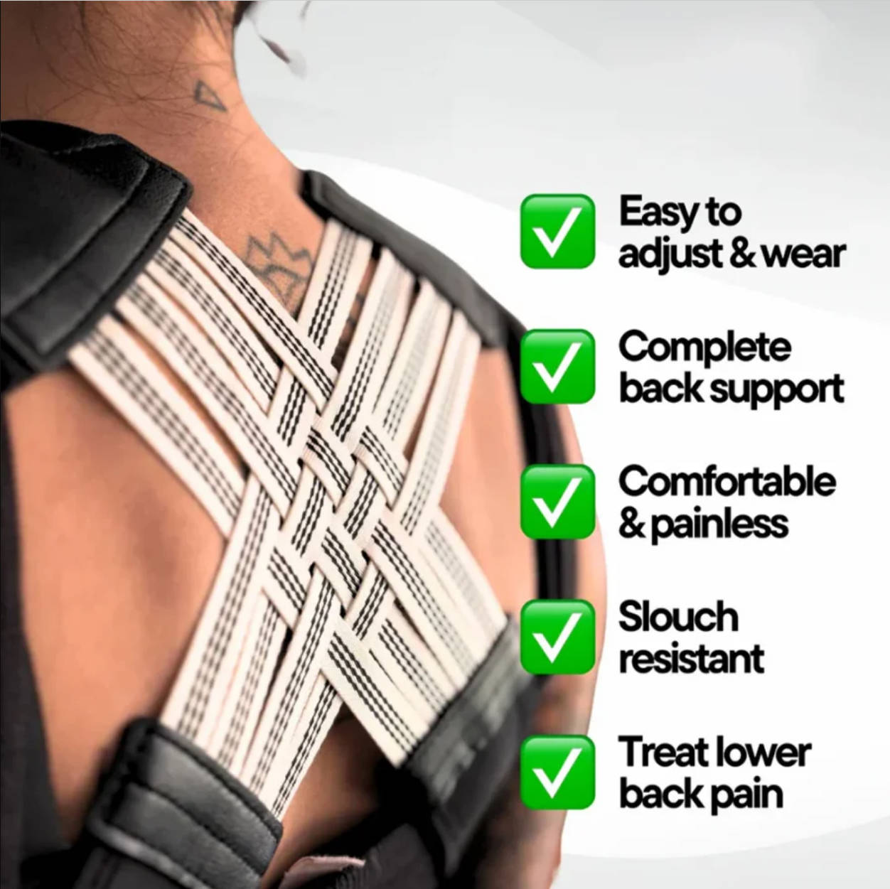 Posture Corrector-Back Brace Providing Pain Relief From Lumbar, Neck, Shoulder, And Back