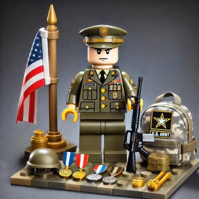 Collectible U.S. Armed Forces Building Blocks Figures