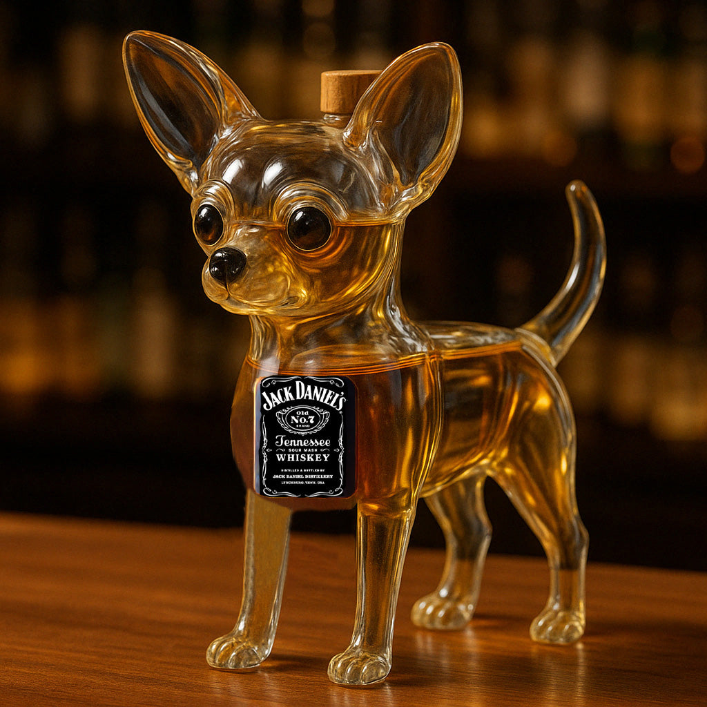 Chihuahua Whiskey Bottle