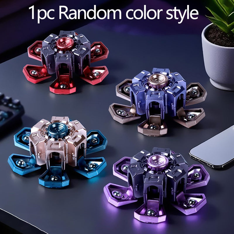 Mechanical Gyroscope Spinner with One-Touch Auto-Rotating - Smooth Spinning Fingertop Toy