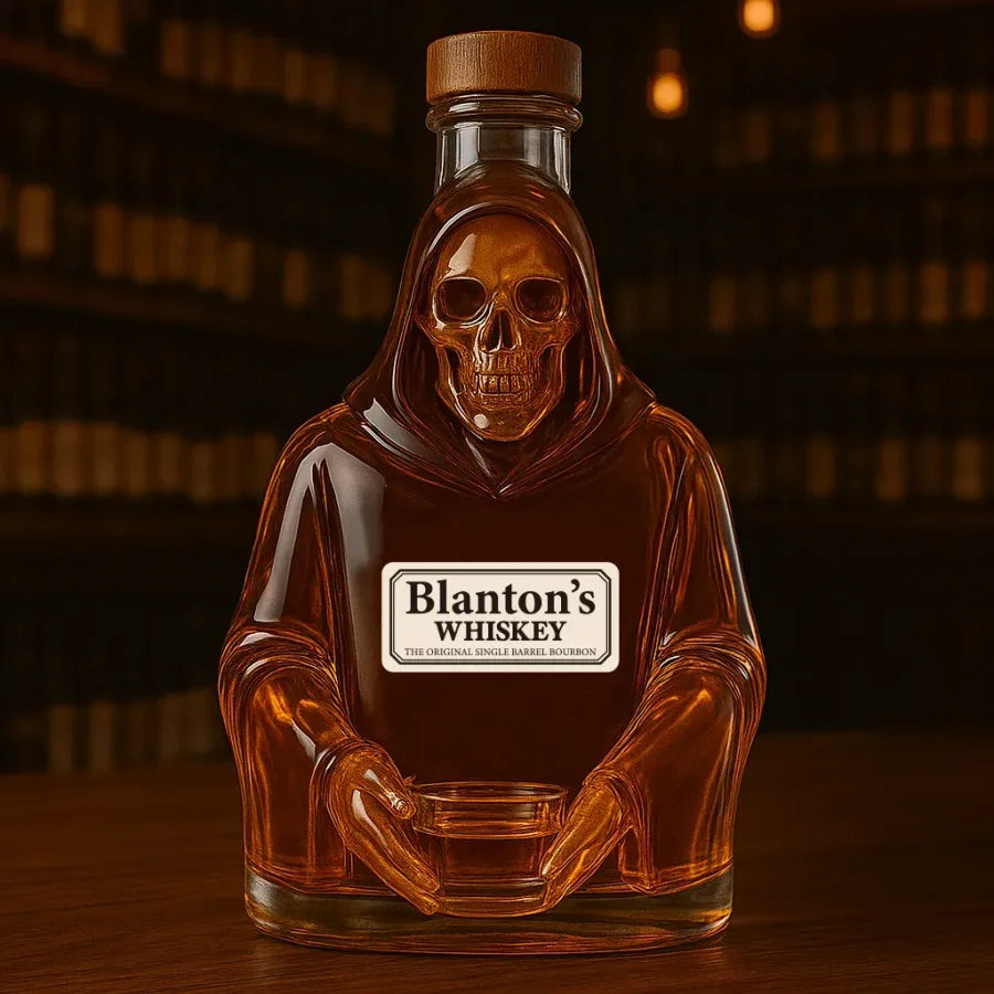 Unique Skeleton Design Whiskey Bottle