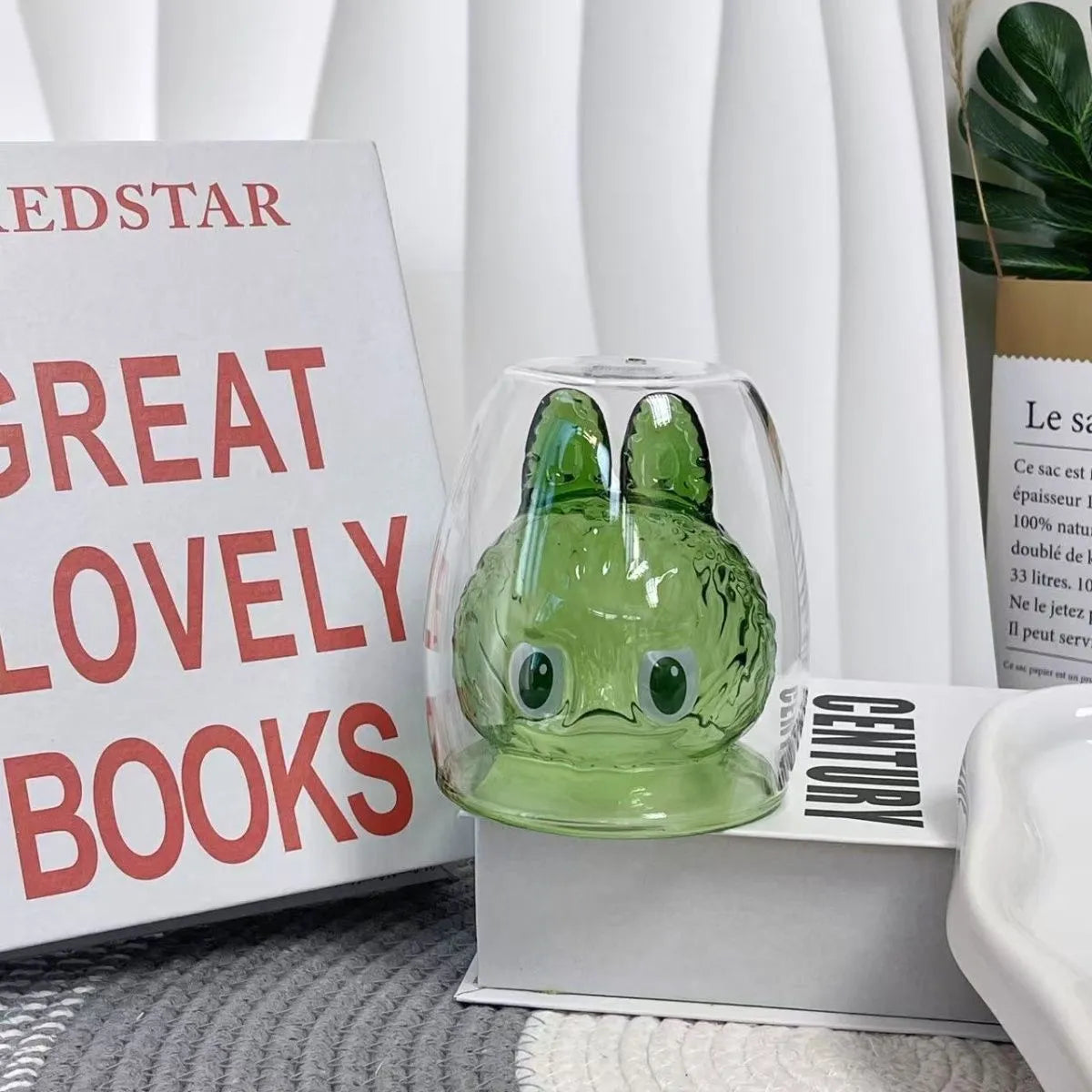🐰Cute Double Glass Bunny Cup