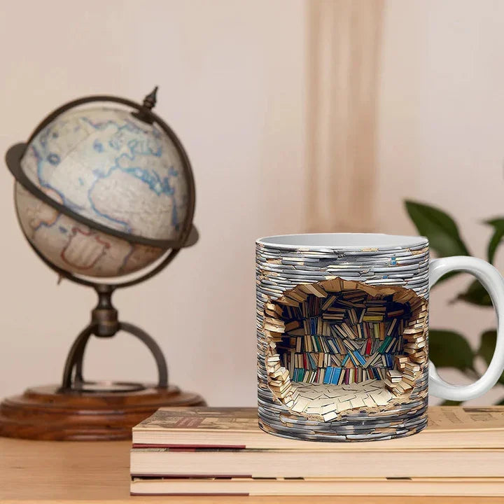 3D Bookshelf Mug