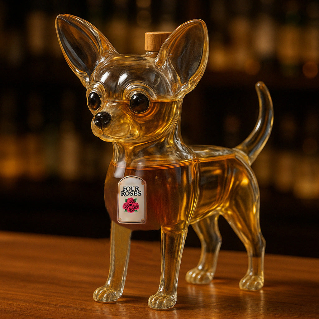 Chihuahua Whiskey Bottle