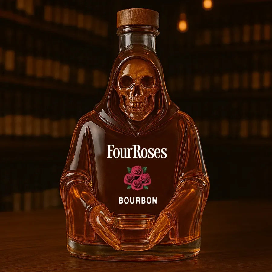 Unique Skeleton Design Whiskey Bottle