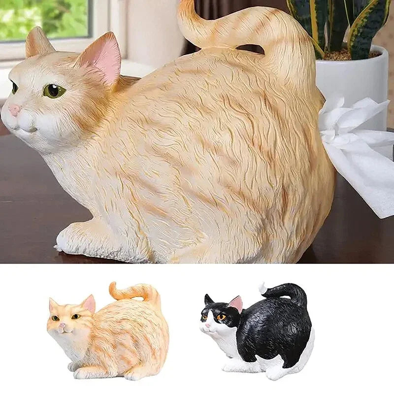 Cat Tissue Box Cartoon Creative Cat Butt Tissue Box