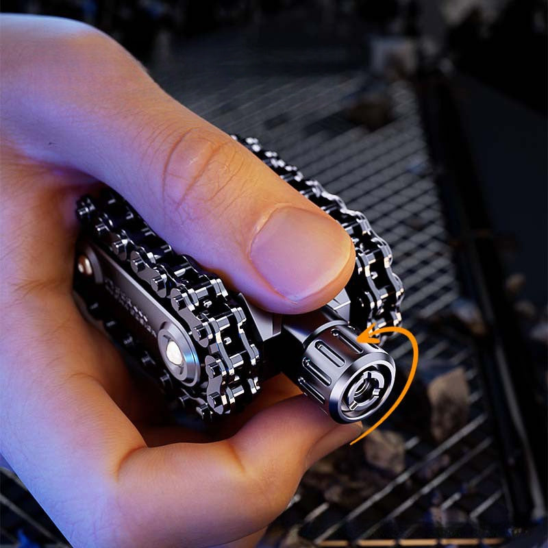 TANK Metal Gear Fidget Toy - Dual Track Ratcheting Chain with CNC Precision