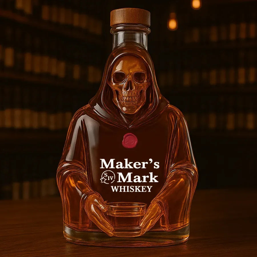 Unique Skeleton Design Whiskey Bottle