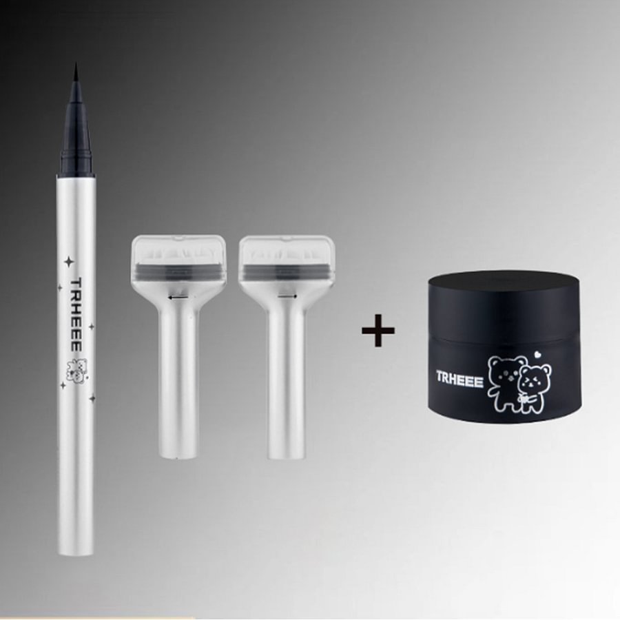 ✨Upgrade✨3 In 1 lower Eyelash Stamp&Liquid Eyeliner Set Waterproof Smudge-proof