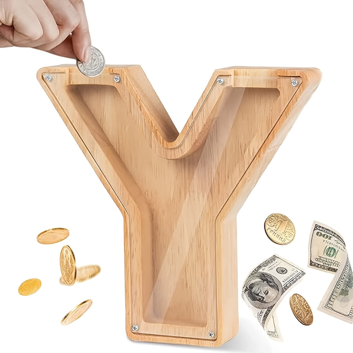 Wooden Letter Piggy Bank
