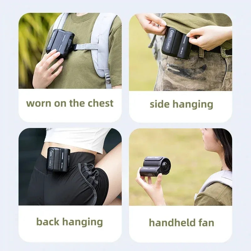 🌀 Outdoor Mini Air Conditioner 🌀 Portable Waist Hanging Fan