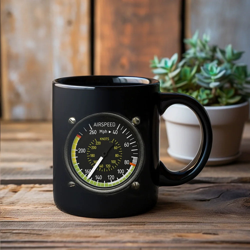 Funny Pilot Men Meter Aircraft Flight Deck Mugs
