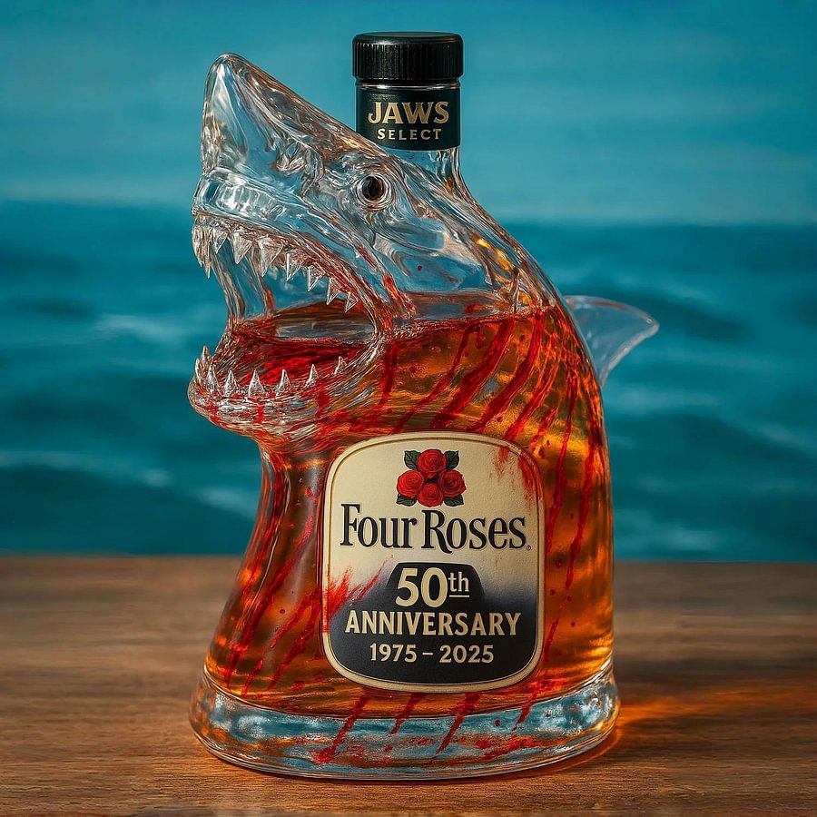 Jaws 50th Anniversary Whiskey Bottle