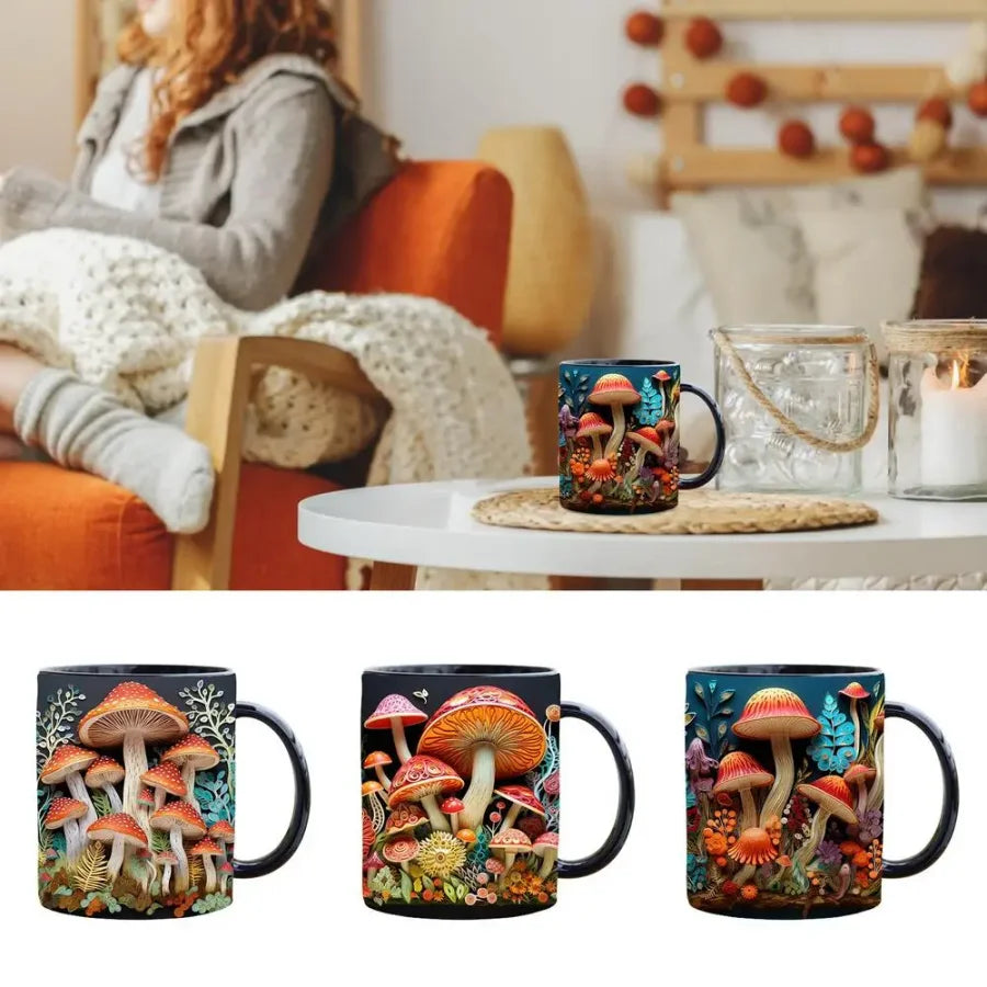3D Magic Mushrooms Mug