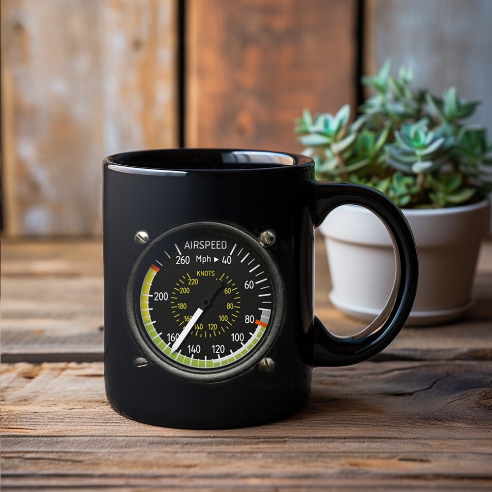 Funny Pilot Men Meter Aircraft Flight Deck Mugs