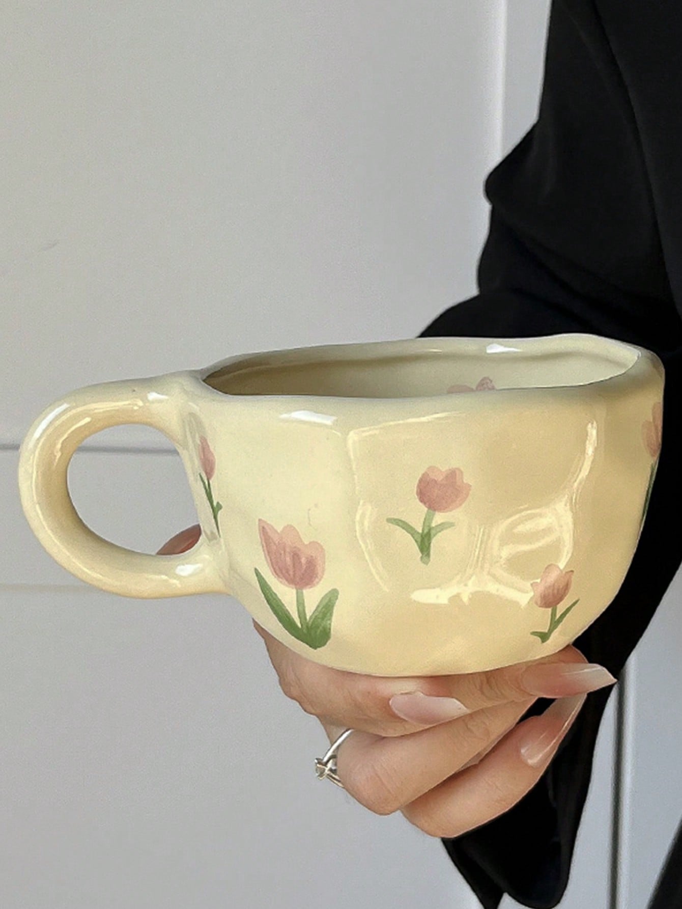Hand-Painted Ditsy Floral Ceramic Coffee Mug