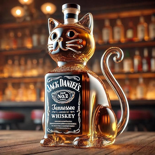 Funny Whiskey Cat Bottle
