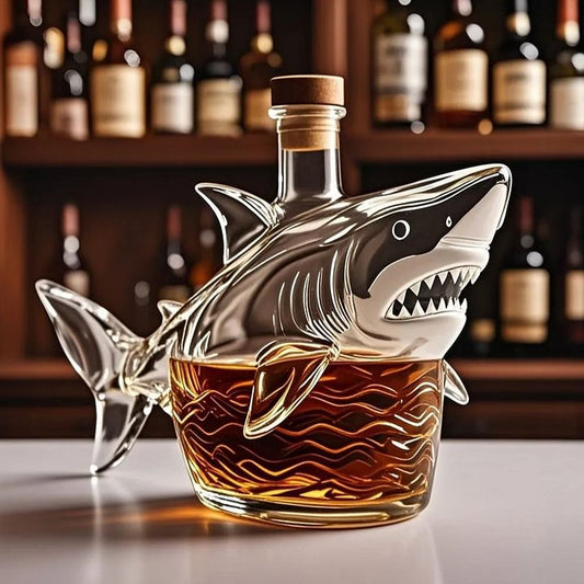 Shark Whiskey Decanter Bottle