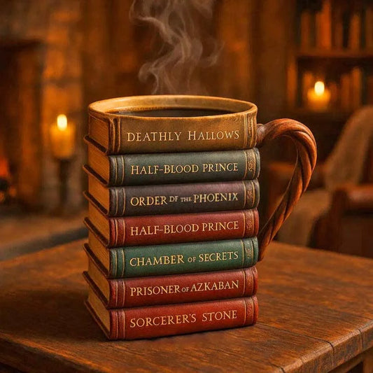 Book Series Coffee Mugs — 3D Unique Library Design, Suitable for Book Lovers
