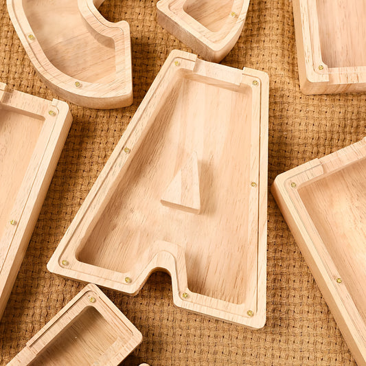 Wooden Letter Piggy Bank