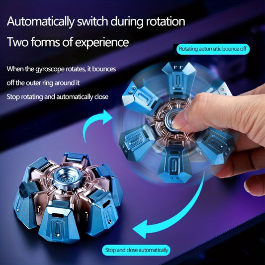 Mechanical Gyroscope Spinner with One-Touch Auto-Rotating - Smooth Spinning Fingertop Toy