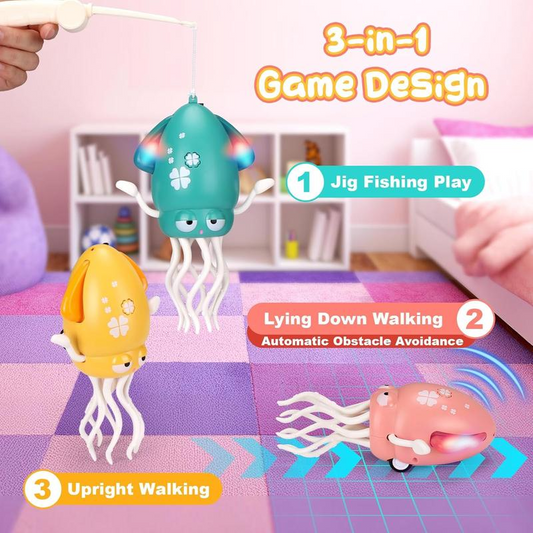 Electric Dancing Octopus Toy with LED Lights and Music