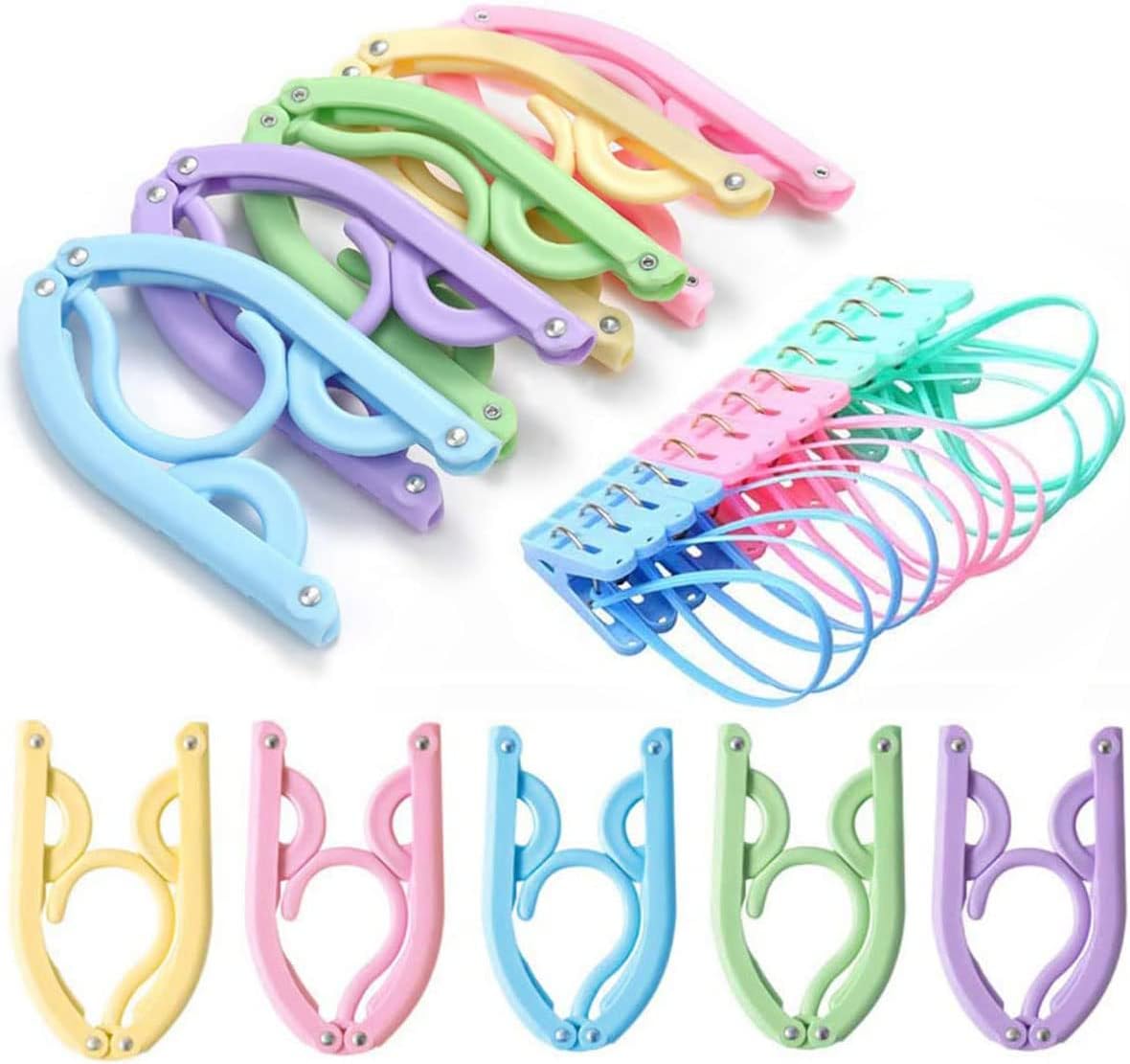 10 Pcs Travel Hangers - Cruise Ship Essentials Portable Folding Clothes Hangers