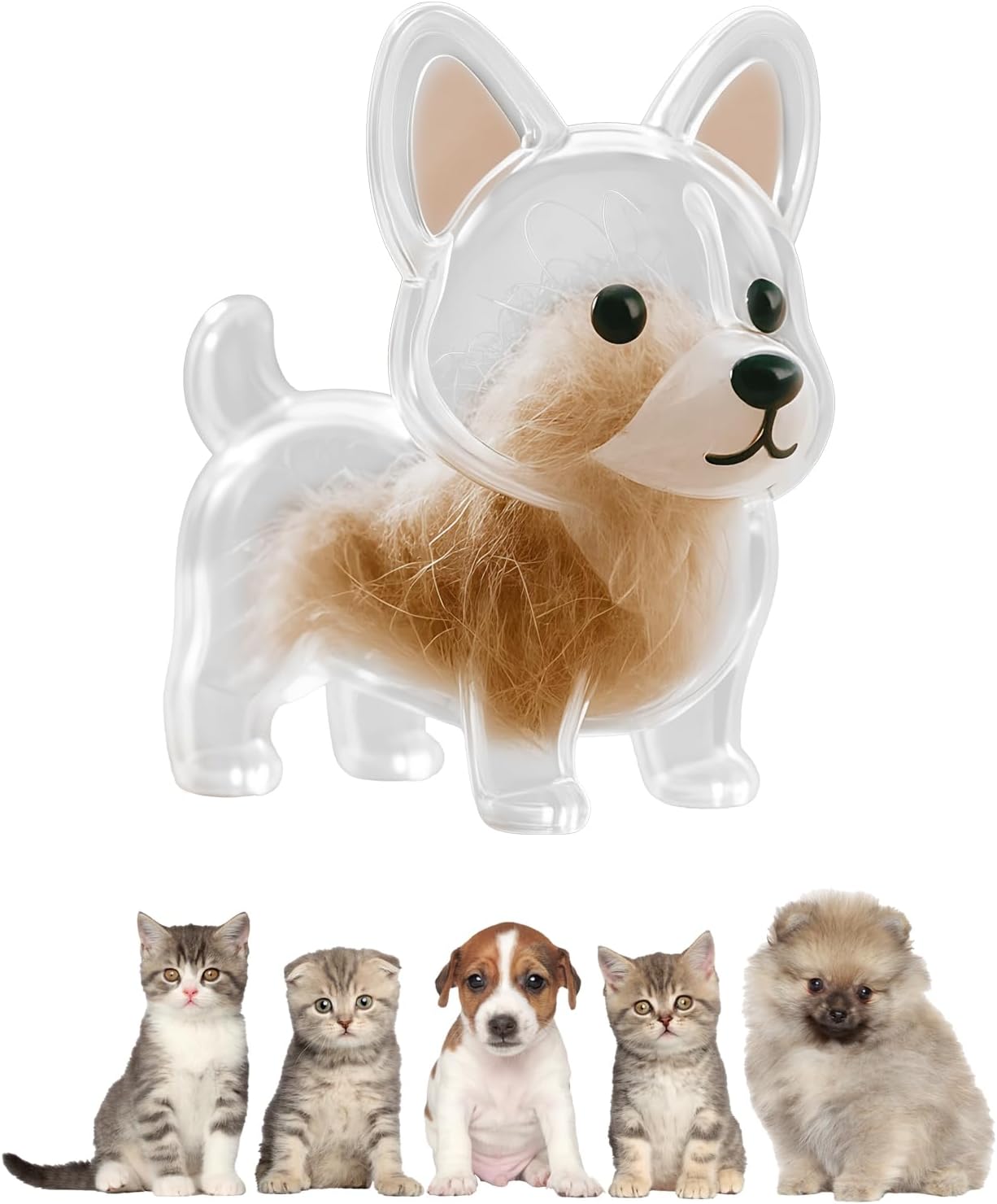 My Pet Keychain, Cat Fur Storage Bottle Keychain