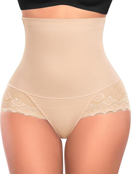 Tummy Control Shapewear Panties for Women High Waisted Shaping Underwear Lace Body Shaper Girdle