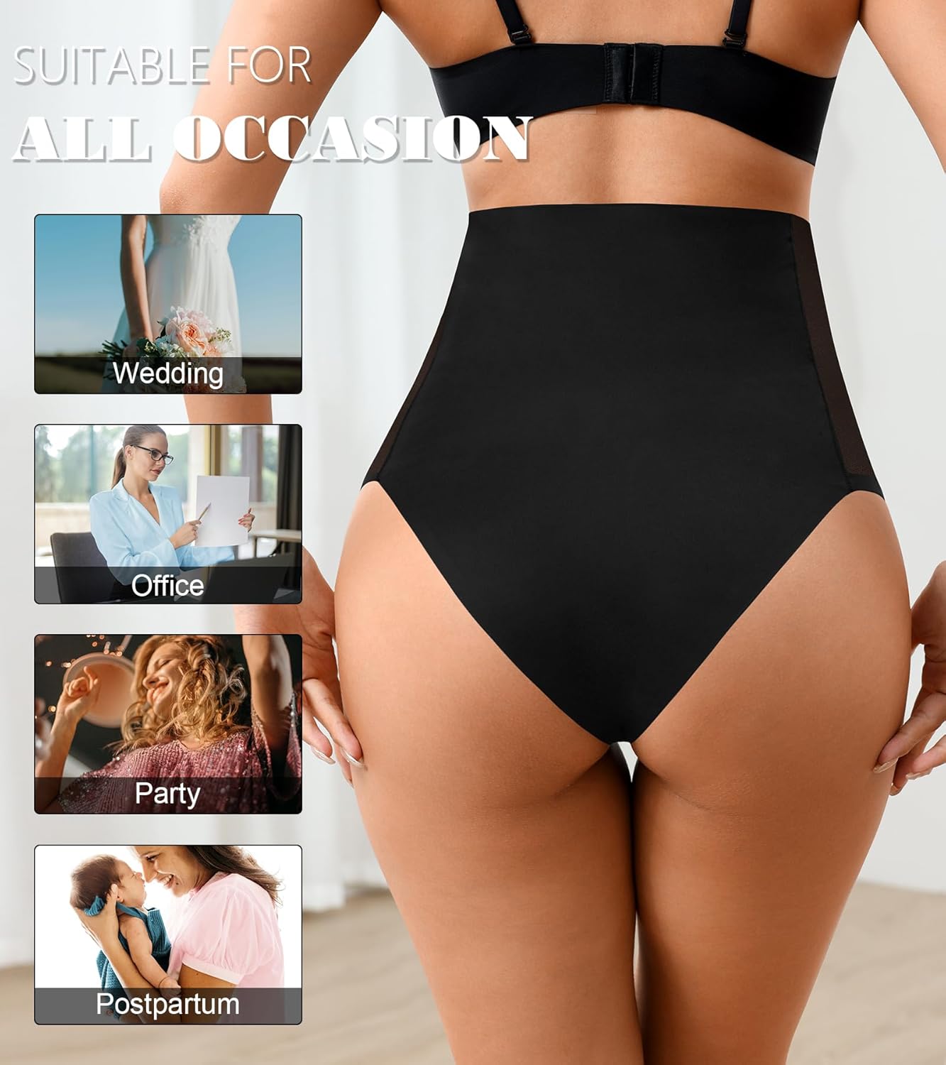 Shapewear for Women High Waisted Tummy Control Bikini Underwear