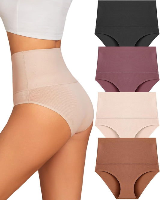 Tummy Control Underwear for Women High Waisted Briefs Seamless