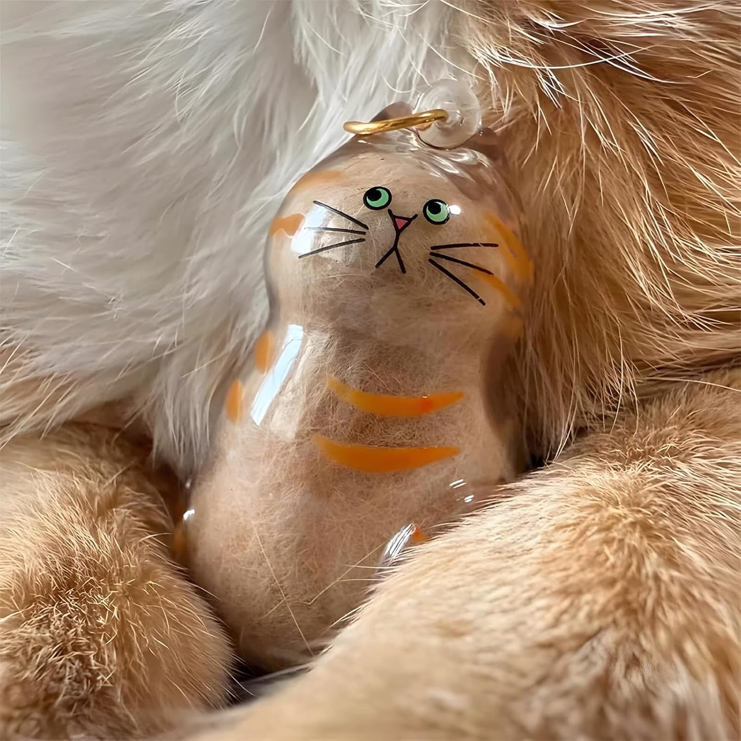 My Pet Keychain, Cat Fur Storage Bottle Keychain