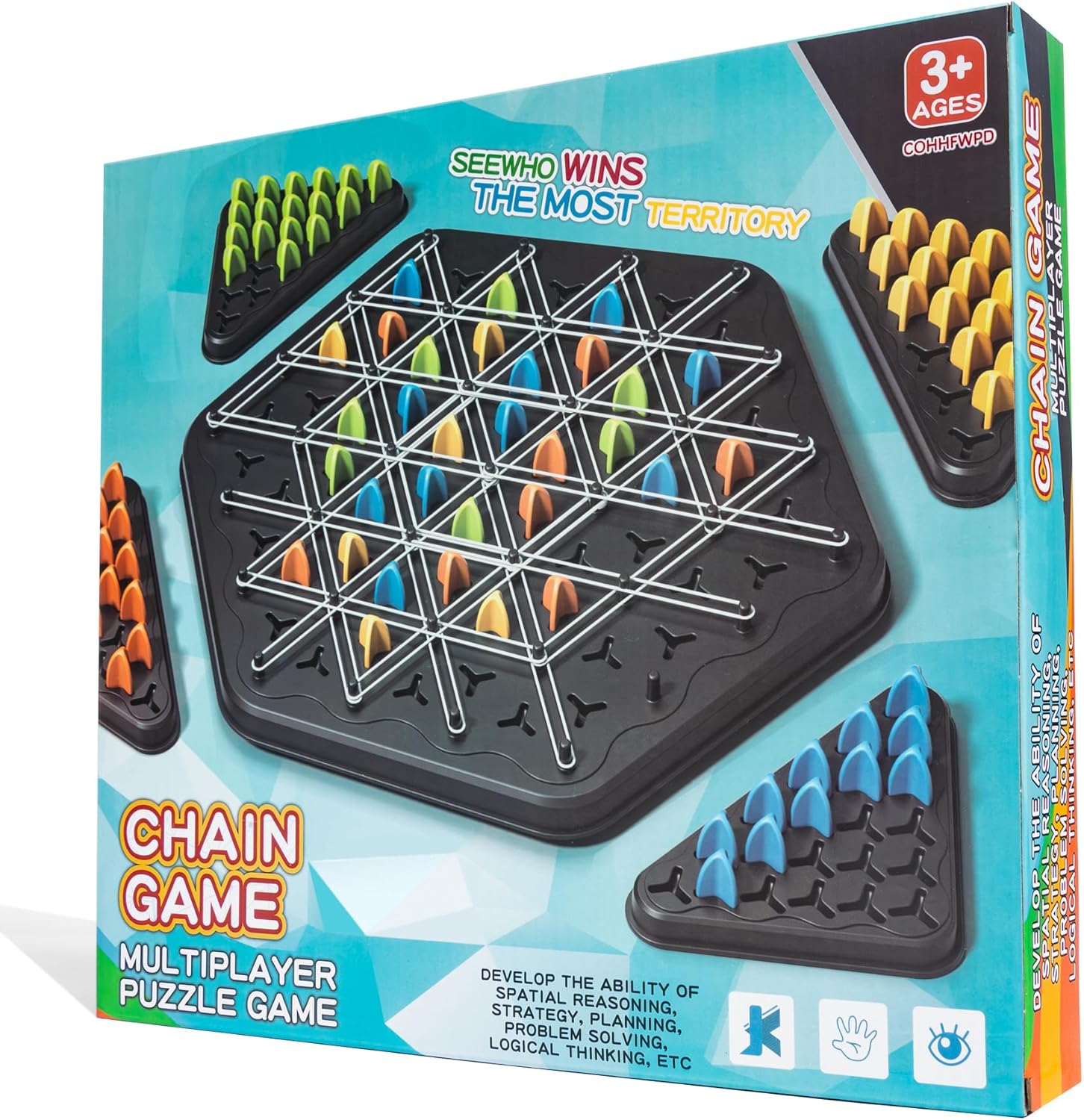 Chain Triangle Chess Game 2 to 4 Players – Perillaco