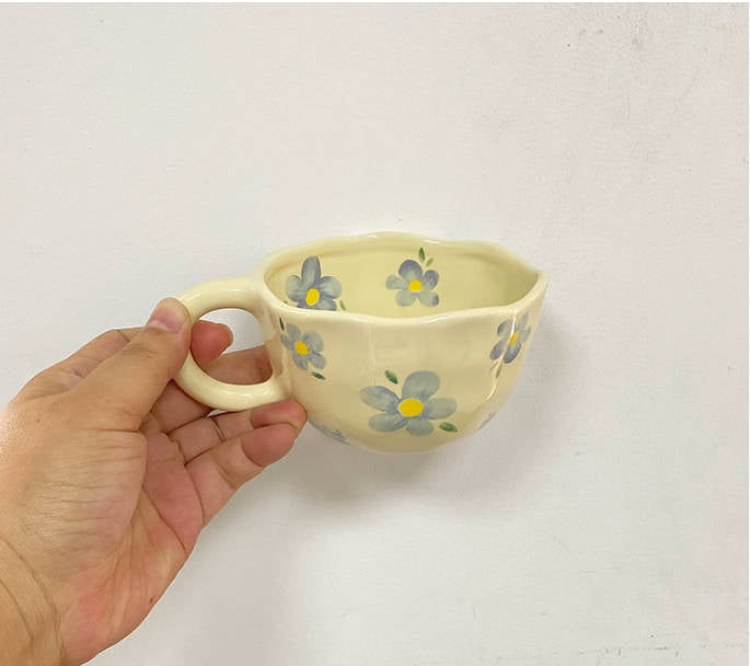 Hand-Painted Ditsy Floral Ceramic Coffee Mug