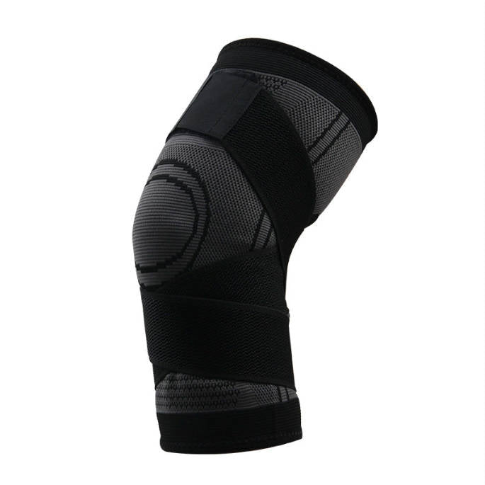 Professional compression knee brace with removable adjustable straps