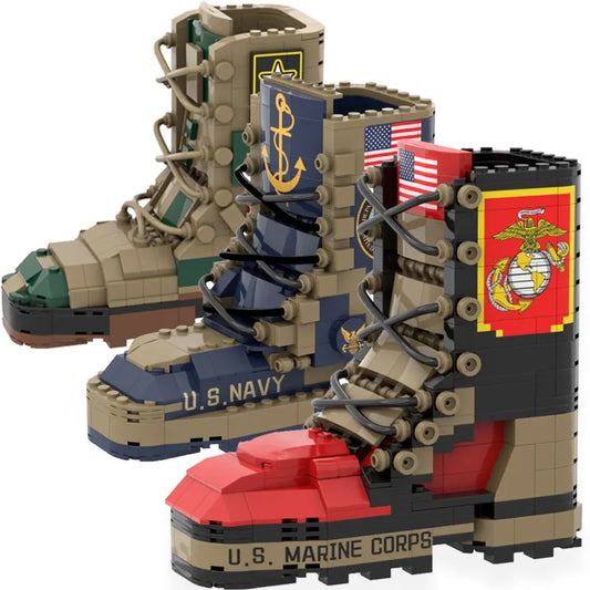 Creative Building Blocks Military Boots Building block Toys
