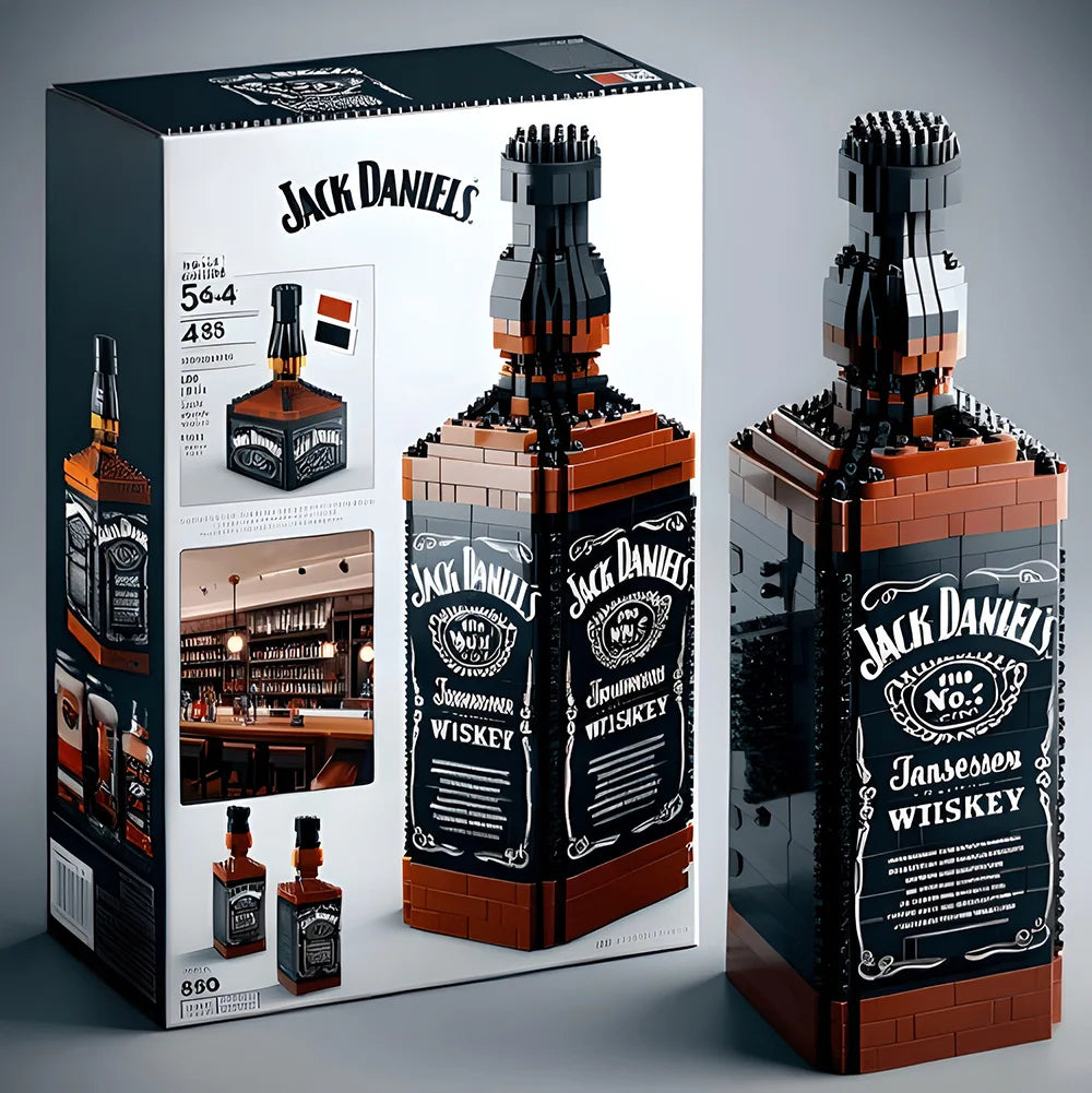 Creative Whiskey Bottle Building Blocks