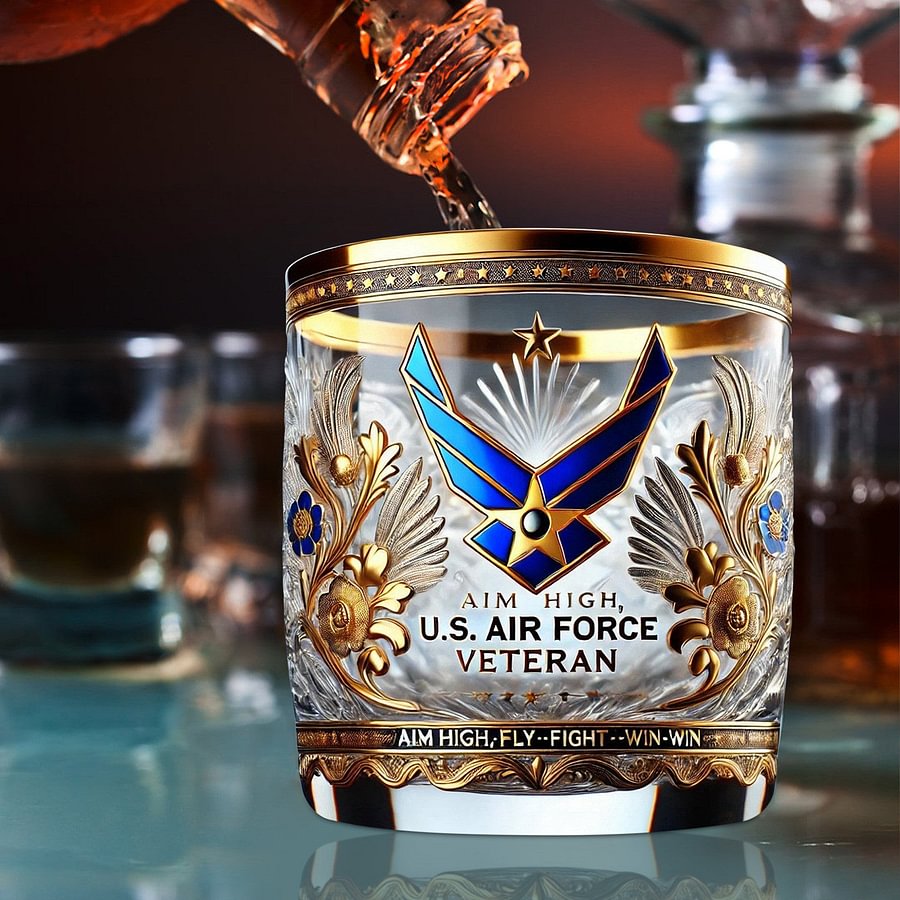 Personalized Veteran Tribute Glass